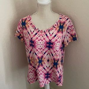 Caribbean Joe Women’s Short Sleeve Top Size XL